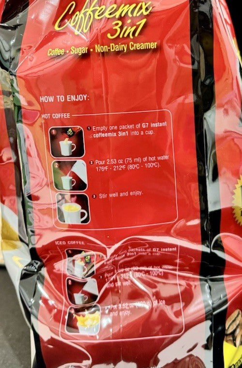 Trung Nguyen Vietnamese G7 Instant Coffee 1.92kg Mix Sugar Creamer 120 Packs