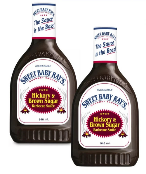 2 x 946ml Sweet Baby Ray's BBQ Gourmet Flavor Sauce Hickory Brown Sugar Barbecue