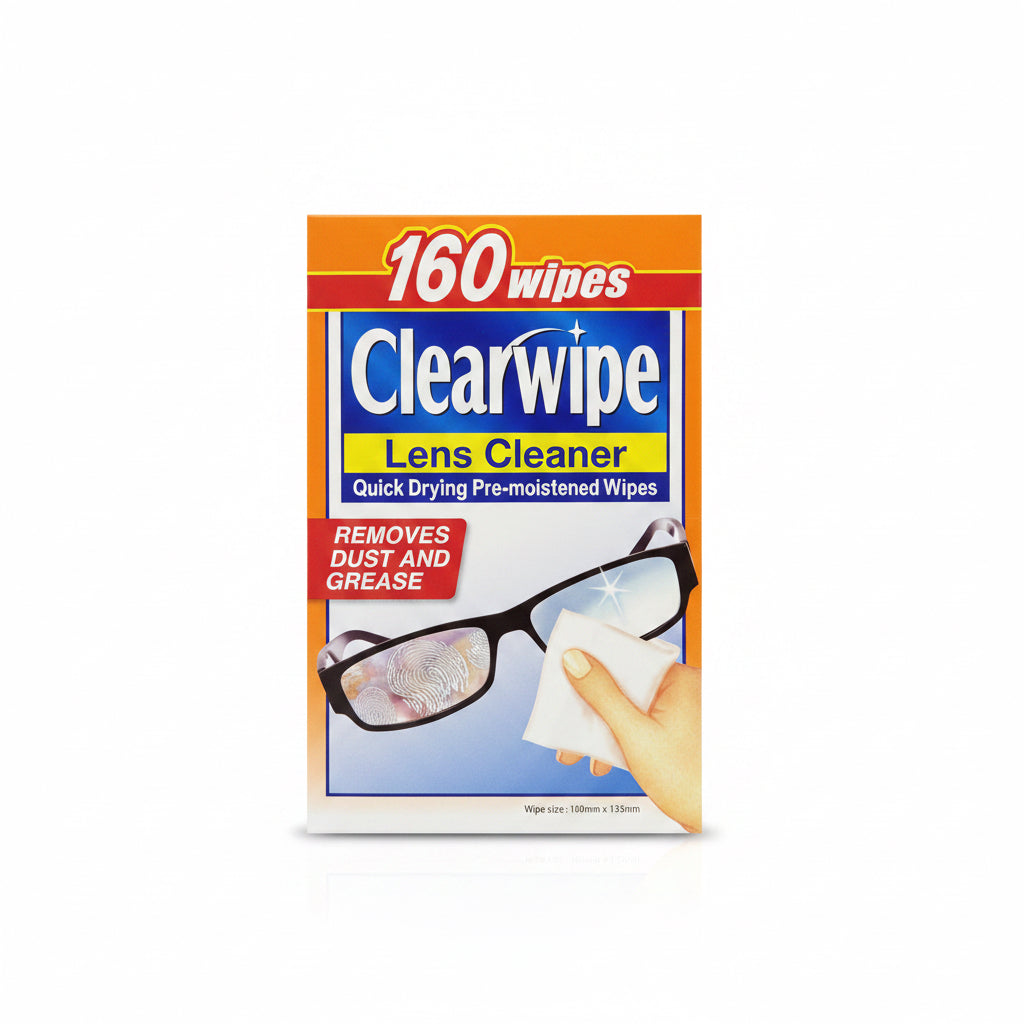 Clearwipe Lens Cleaner Quick Drying And Streaking Fee No Scratching 160 Count