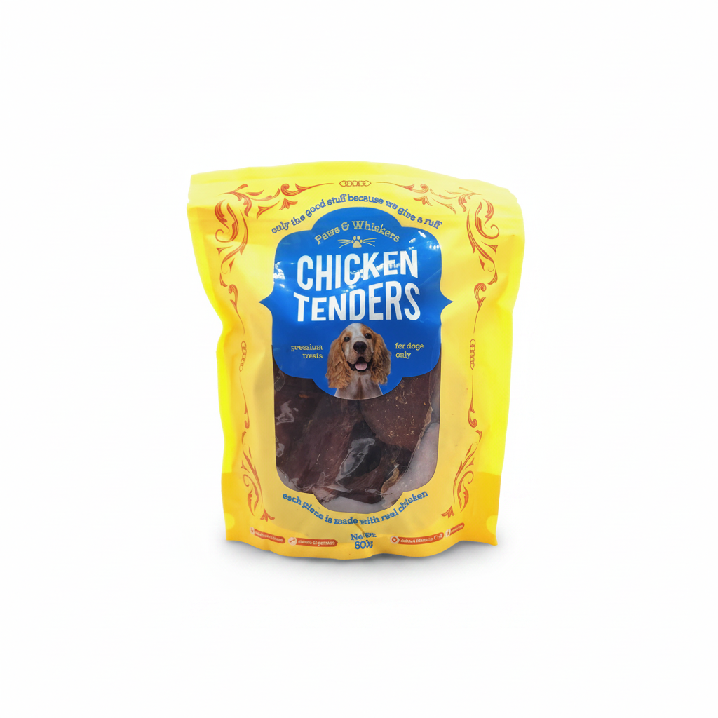 Paws & Whiskers Chicken Tenders Real Premium 500grams, Dog Pet Treats Vitamin