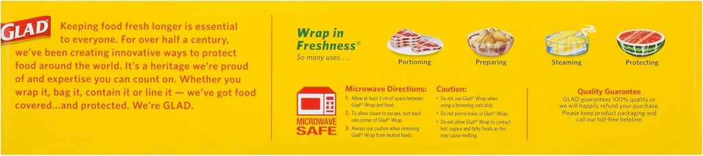 Glad Sealing Wrap Food 33CM x 300M Wrapping Cover Multipurpose BPA-Free Seal