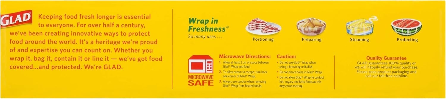 Glad Sealing Wrap Food 33CM x 300M Wrapping Cover Multipurpose BPA-Free Seal
