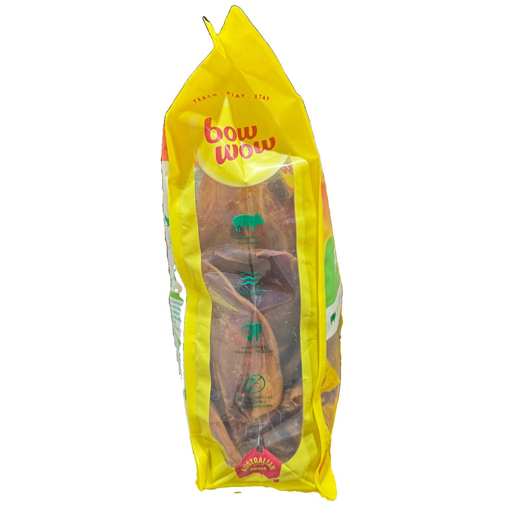 Bow Wow Pigs Ear Dog Treats 15 EARS High Protein, Air Dried, Support Dental