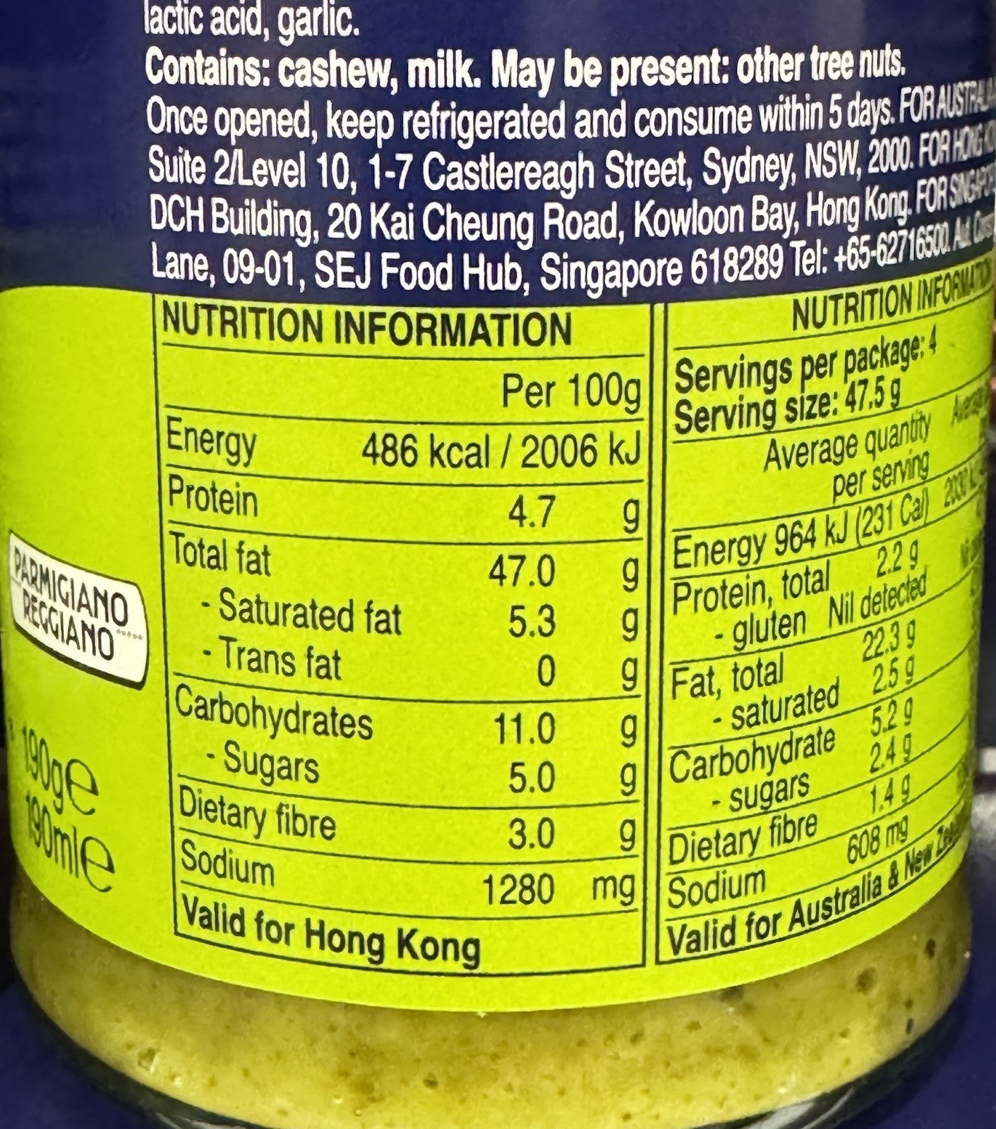 3 jars x 190g Barilla Pesto Alla Genovese Sauce
