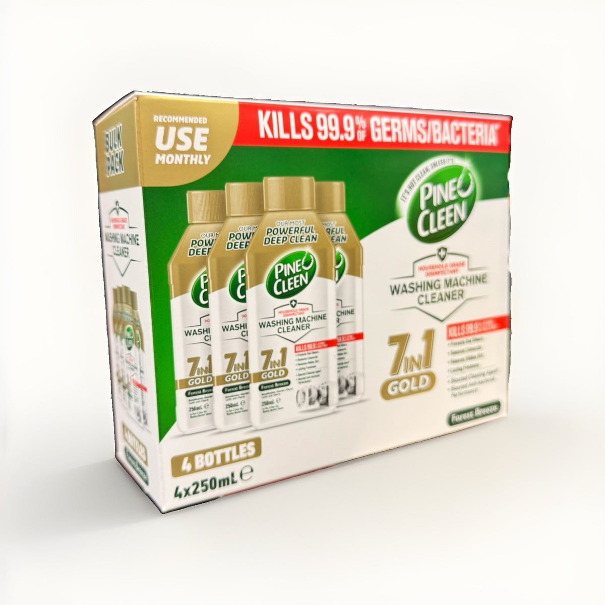 Pine O Cleen Gold Washing Machine Cleaner Forest Breeze 250ml x 4 Pack Liquid
