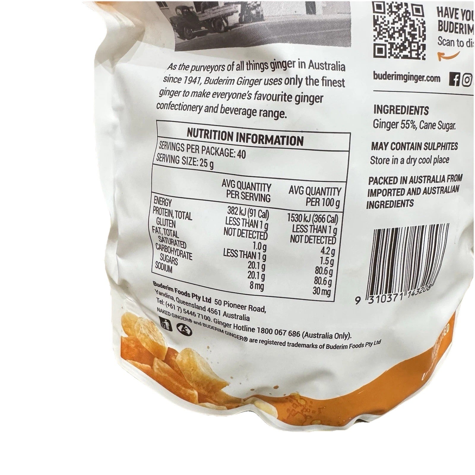 3PACK x Buderim Ginger Naked Ginger Deliciously Uncrystallised 1kg Perfect Snack