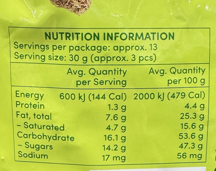 Tropical Fields Dubai-Style Pistachio Kunafa Milk Chocolate Coconut Rolls 400g