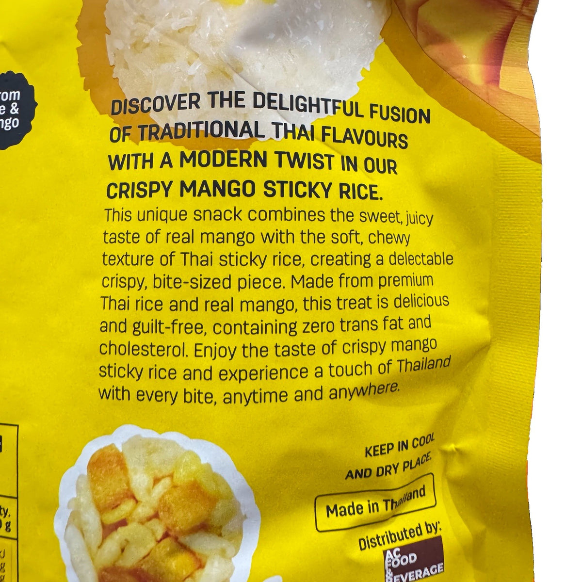 The Tropical Fruit Co Crispy Mango Sticky Rice Snack 300g Thai Dried Fruit