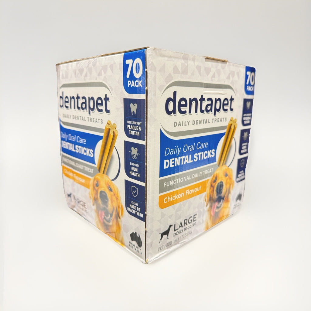 Dentapet Daily Dental Treats Oral Care Chicken Flavour 70 Sticks Large Pet Dog