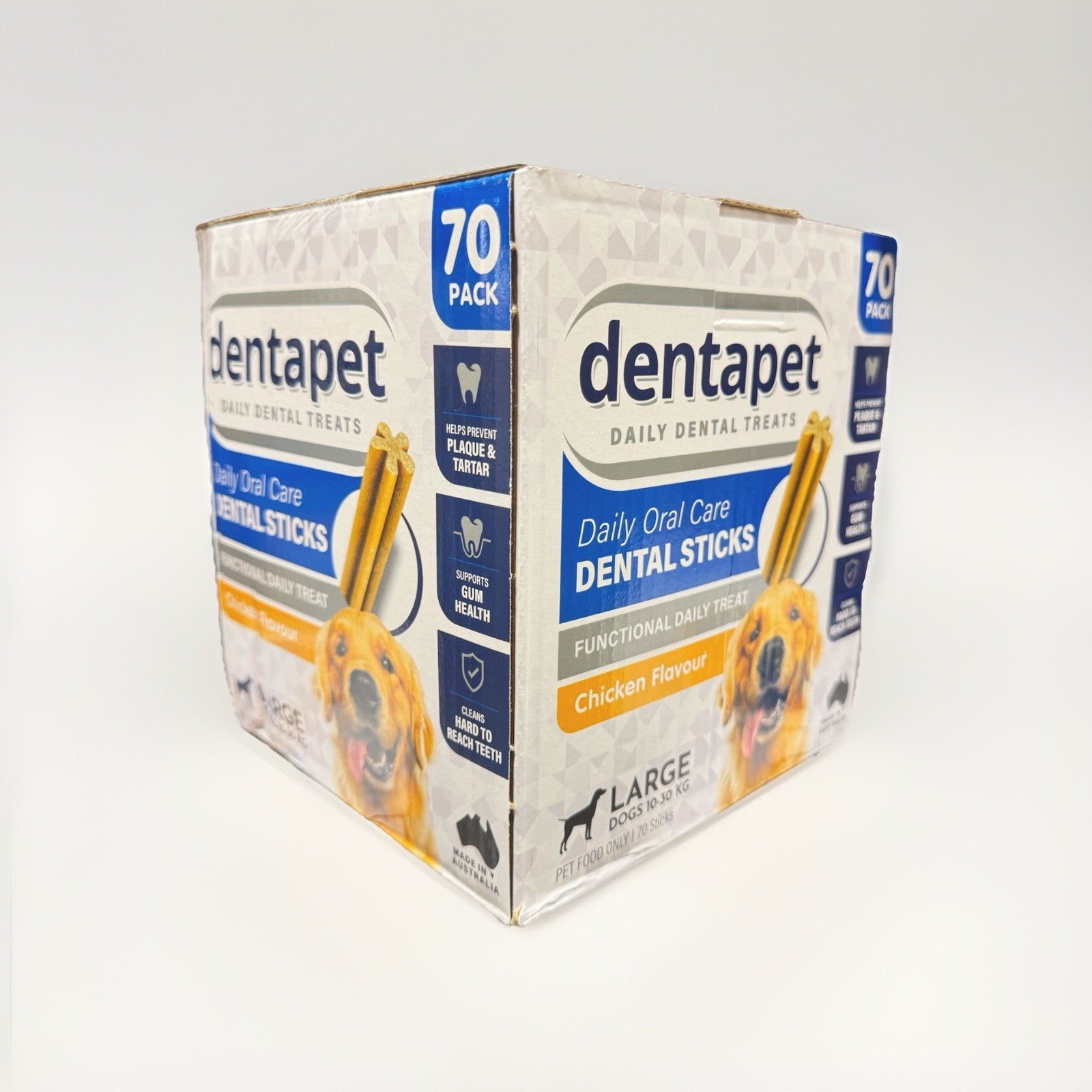 Dentapet Daily Dental Treats Oral Care Chicken Flavour 70 Sticks Large Pet Dog