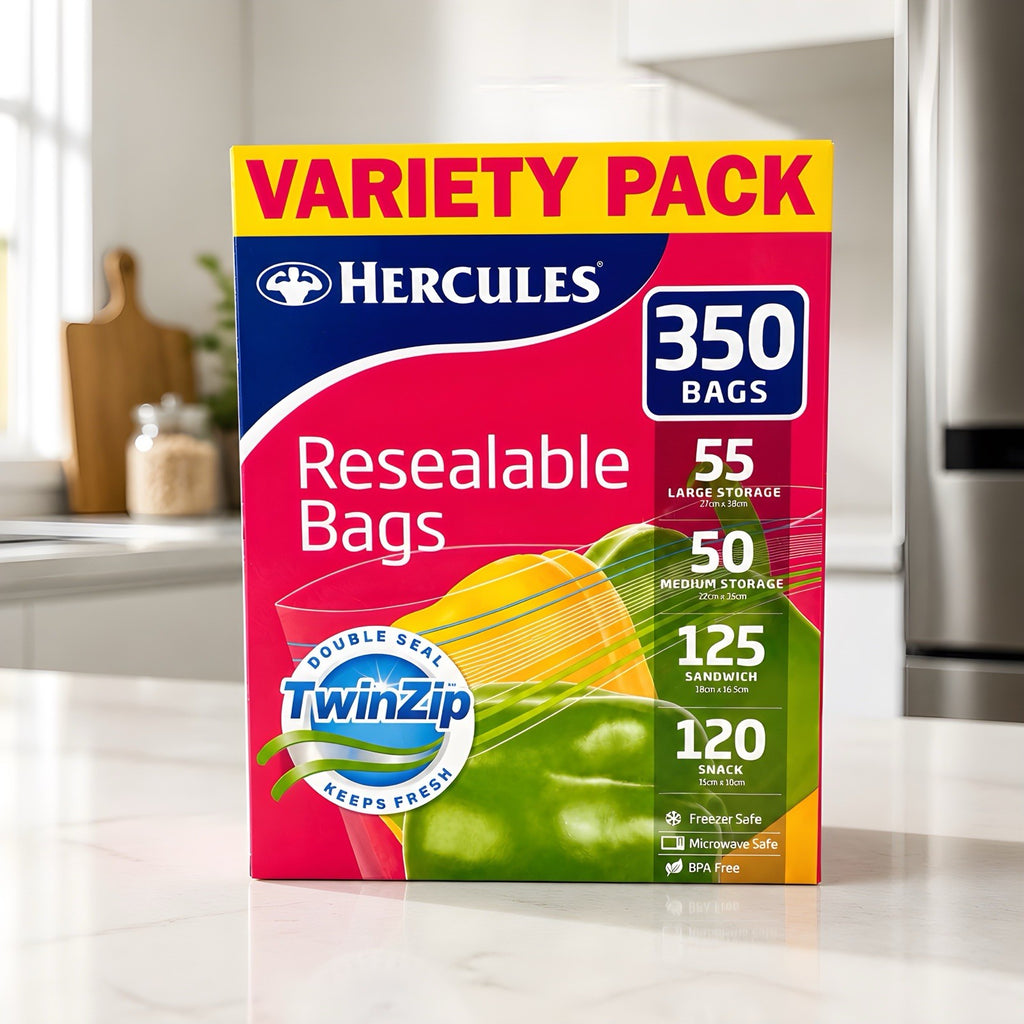 Hercules Resealable Bags Variety Pack (Pack of 350)