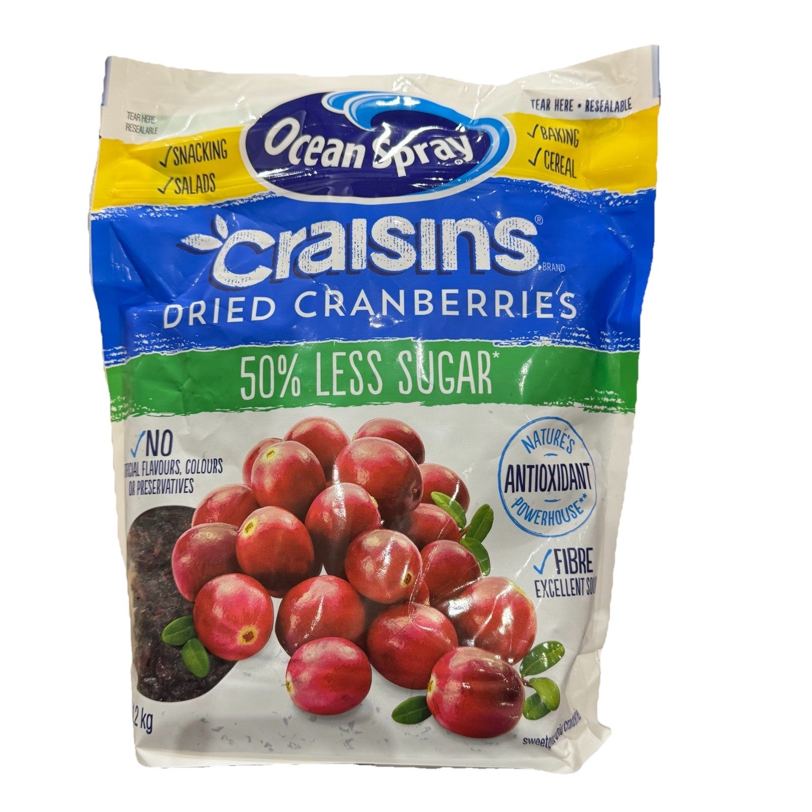 Ocean Spray Craisins Whole Dried Cranberries 1.2KG Original Fruit Juicy Non GMO