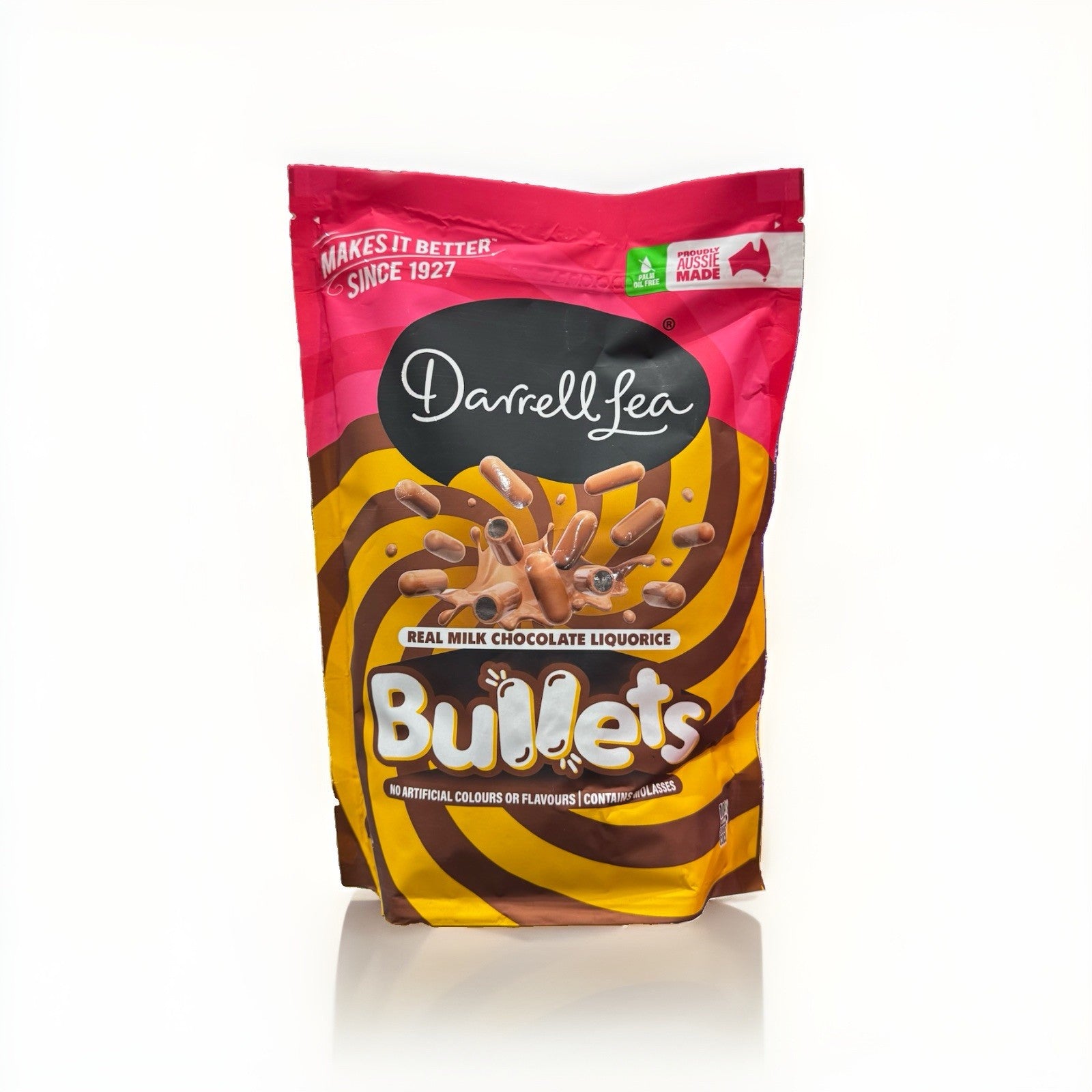 Darrell Lea Milk Chocolate Liquorice Bullets 850g Aussie Lollies Sweets Snack