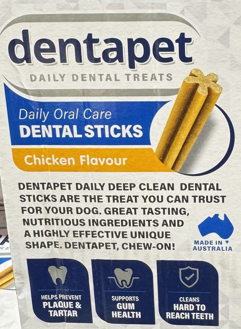 Dentapet Daily Dental Treats Oral Care Chicken Flavour 70 Sticks Large Pet Dog
