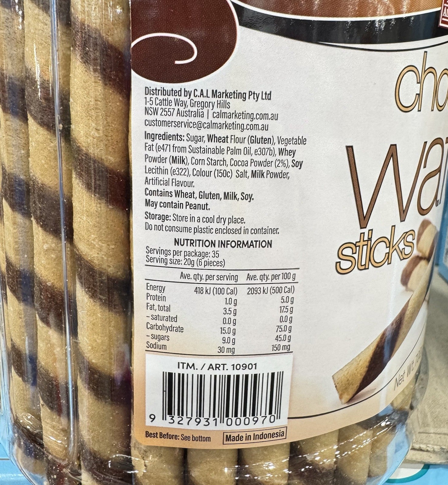 Premium Chocolate Wafer Sticks 700g  Choco Snack Soft Sweet Lollies Vegetarians