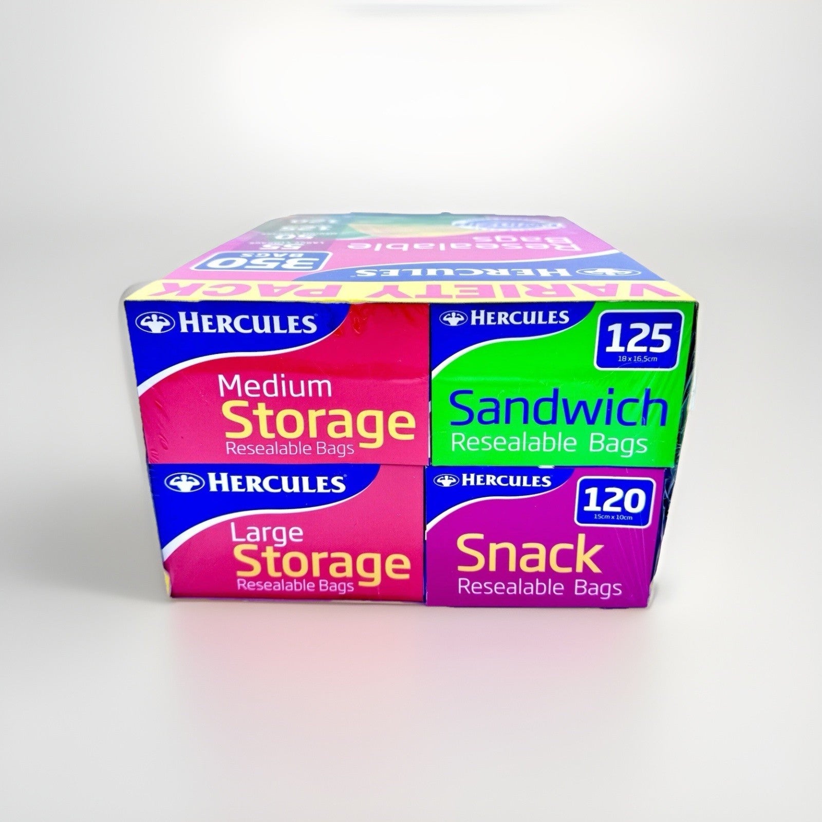 Hercules Resealable Bags Variety Pack (Pack of 350)