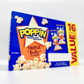 Poppin Microwave Popcorn (16 x 100g) Share Value Pack Triple Butter Flavour*NEW*