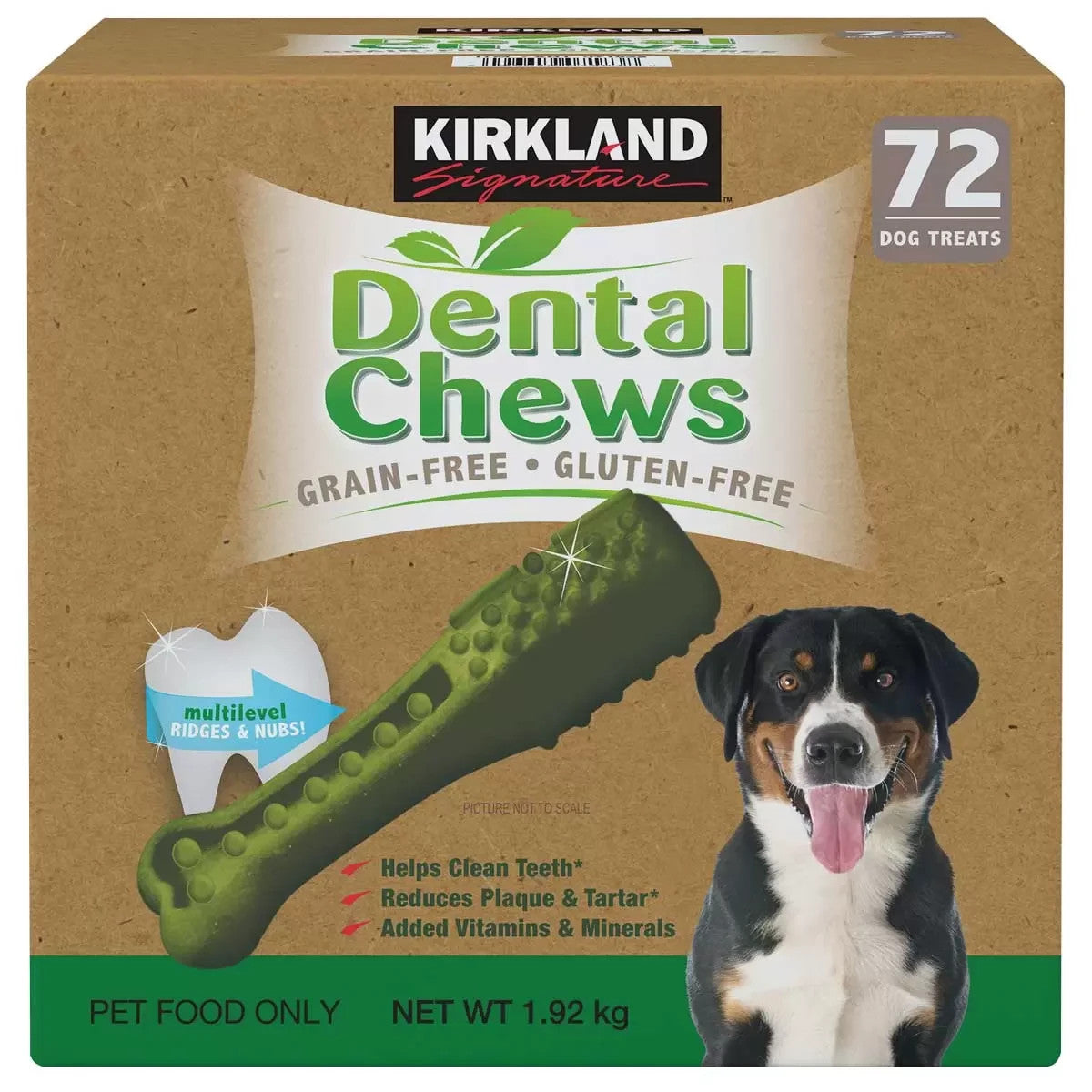 Kirkland Signature Dental Chews Pet Dog 10-25kg Dental Care 72 Dog Treats 1.92kg