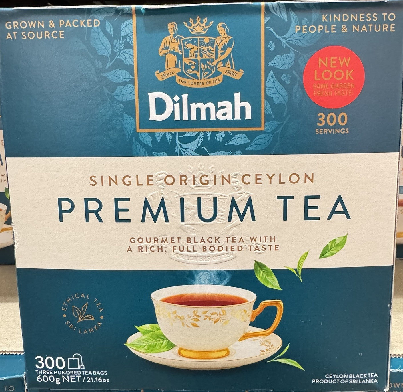 Dilmah Premium Ceylon Black Tea Bas 300PK – Single Origin Ceylon Sri Lanka