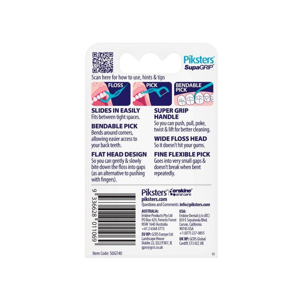 Piksters SupaGRIP Twin Floss 40 Pack