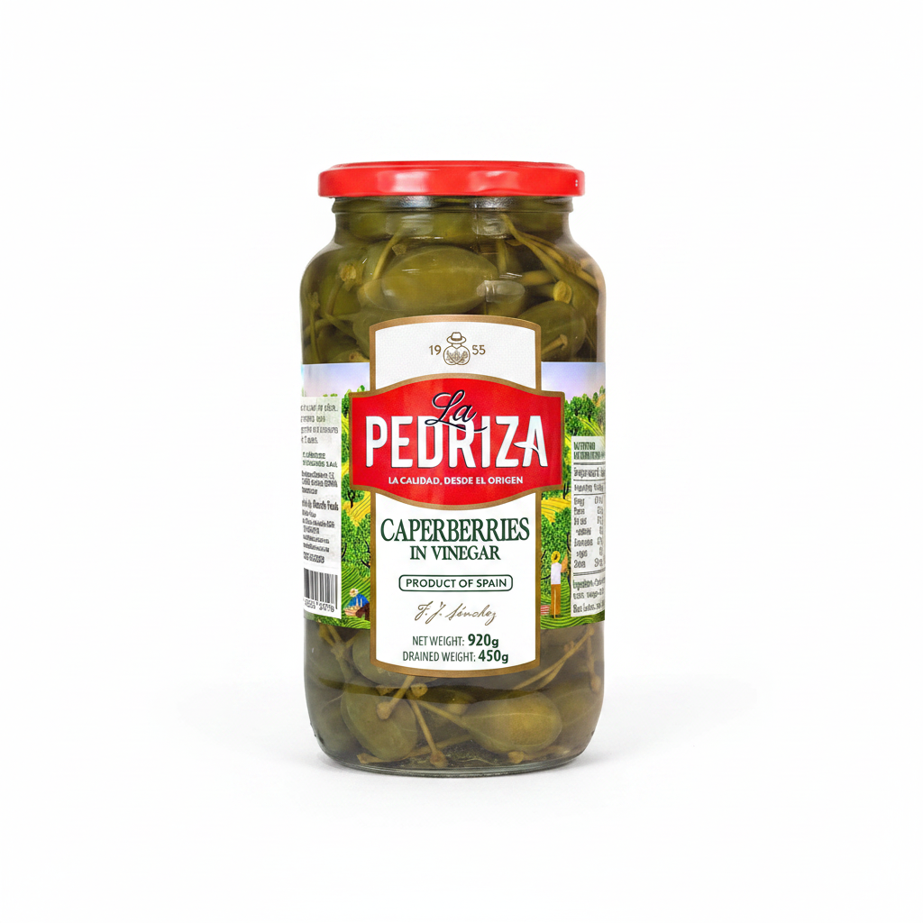 La Pedriza Spanish Caperberries in Vinegar 920g (Drained 450g)