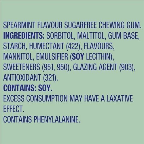 Extra Spearmint,  64g Bottle (Case of 6), Sugar Free Chewing Gum, *Free Ship*