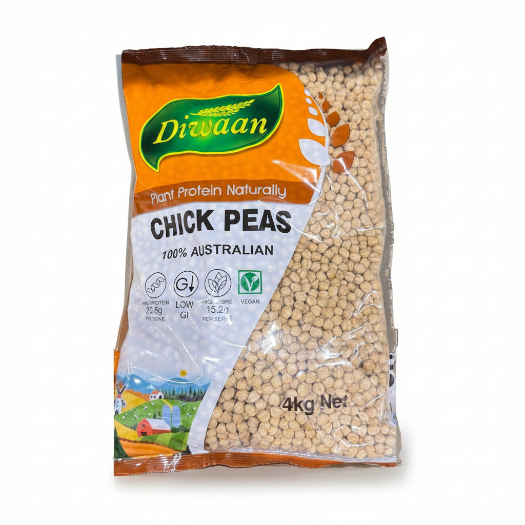 Diwaan Plant Protein Naturally Chick Peas 100% Australian 4KG VEGAN LOW GI