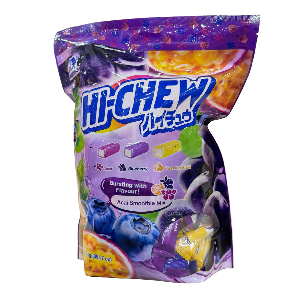 Hi-Chew Gummy Candy Acai Smoothie Mix 1kg (Acai, Blueberry, Passion Fruit)