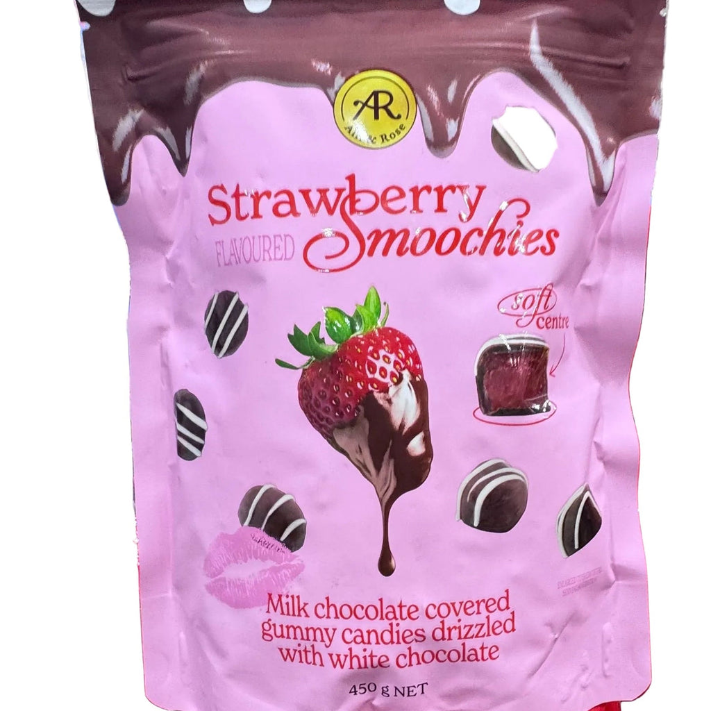 Alli & Rose Strawberry Flavoured Smoochies Milk Chocolate Gummy Candy 450g