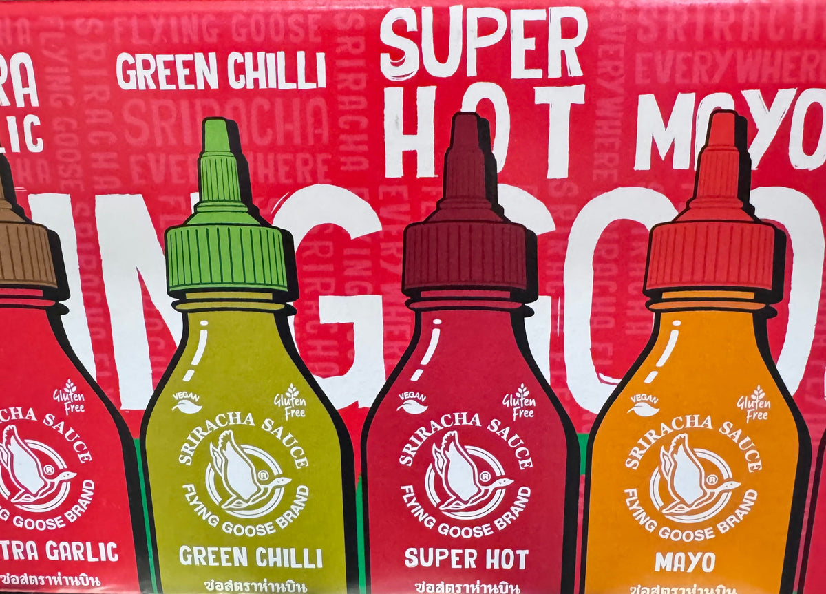 Flying Goose Sriracha Mixed Pack 6 x 200ml - Thai Hot Sauce Variety Set