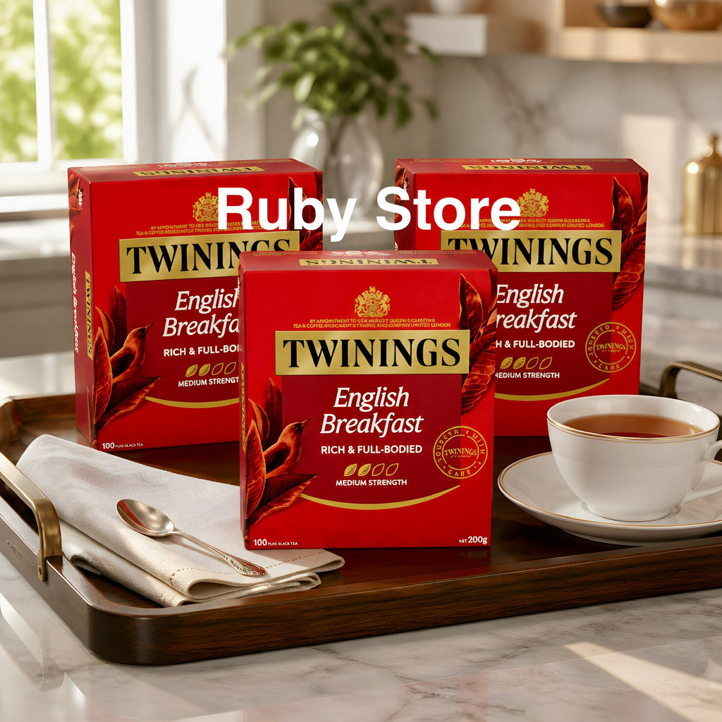 3 x Twinings English Breakfast Pure Black Tea Bags 100 pack (200g) Value Pack