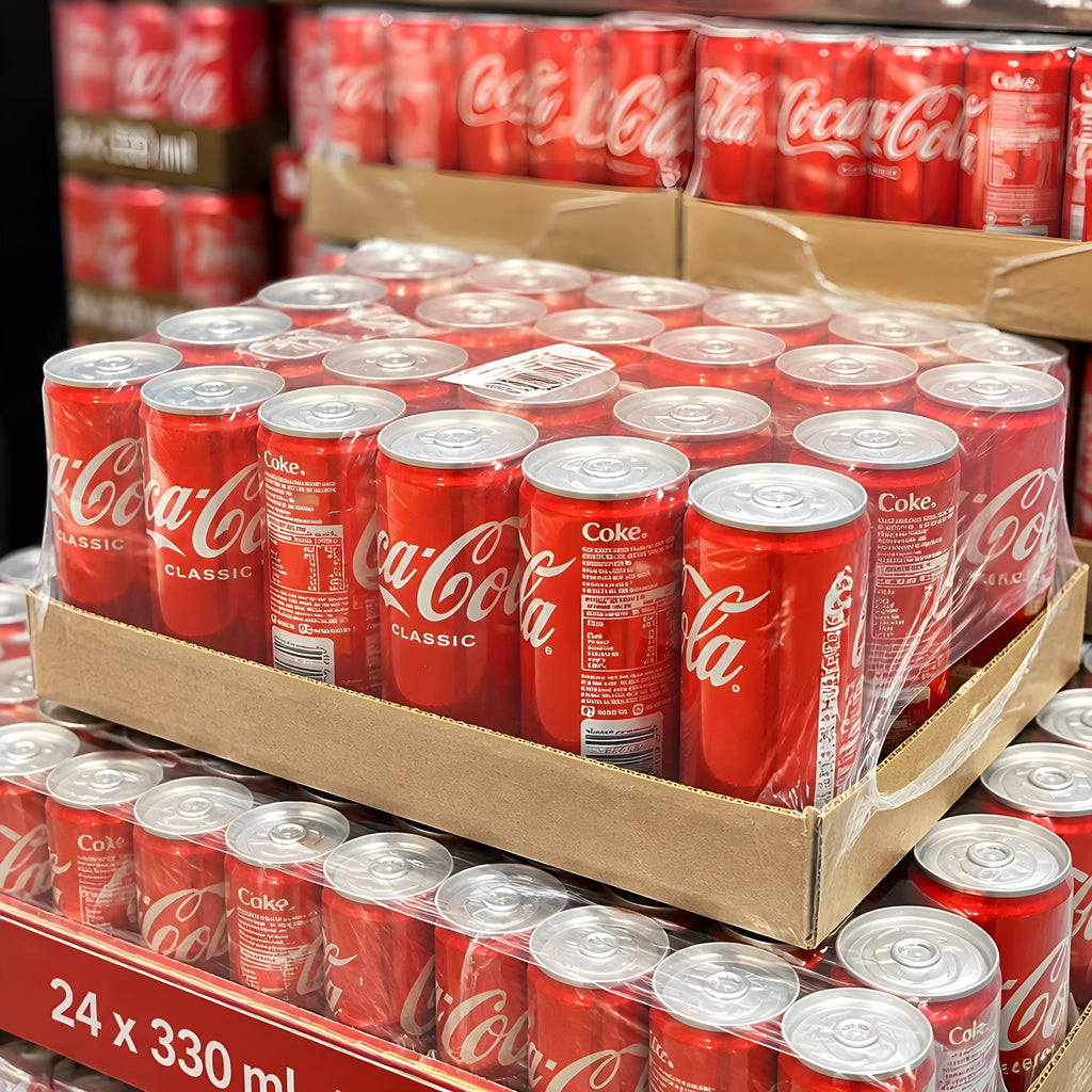 Coca - Cola Mini Classic Soft Drink Cans 24 X 250ML Bulk Value Coke Pack