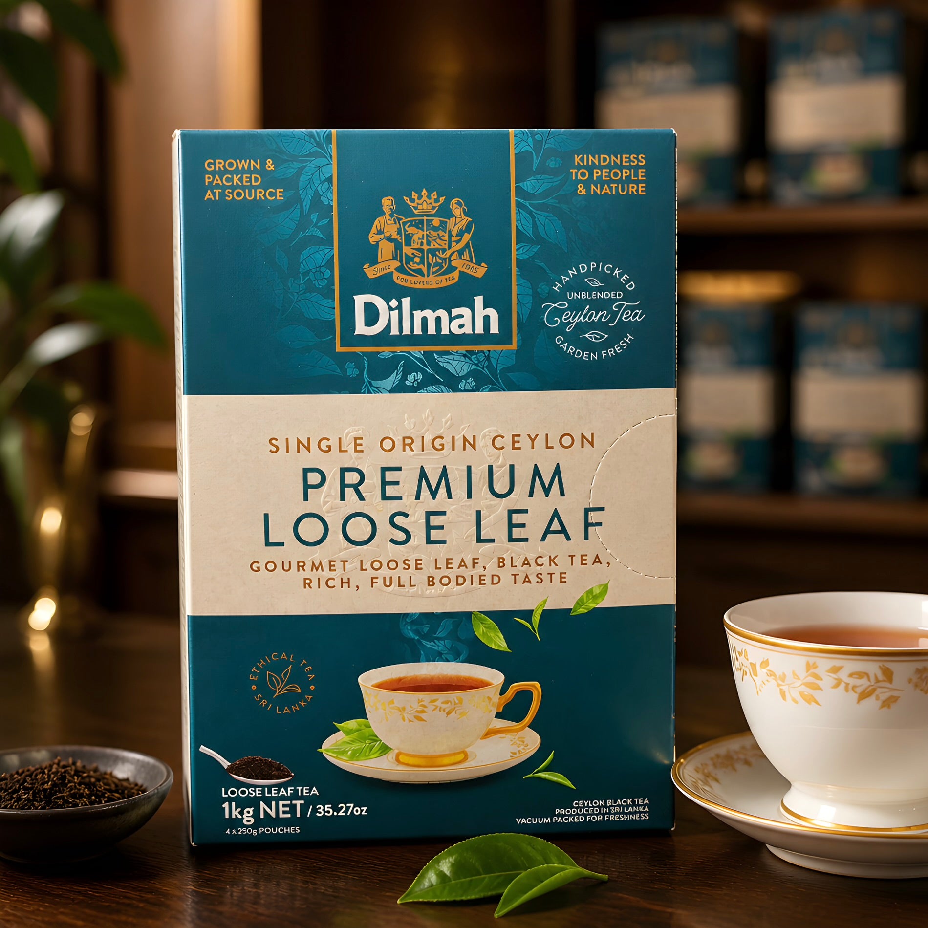 Dilmah Premium Loose Leaf Black Tea 1KG- Single Origin Ceylon Sri Lanka