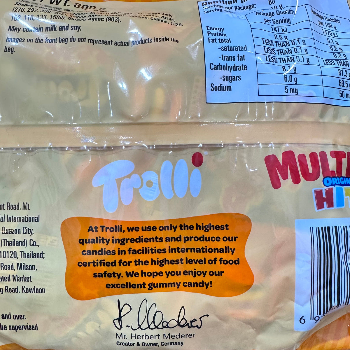 Trolli Multi Mix Original Family Pack 800g | Fruit Jelly Gummy Candy
