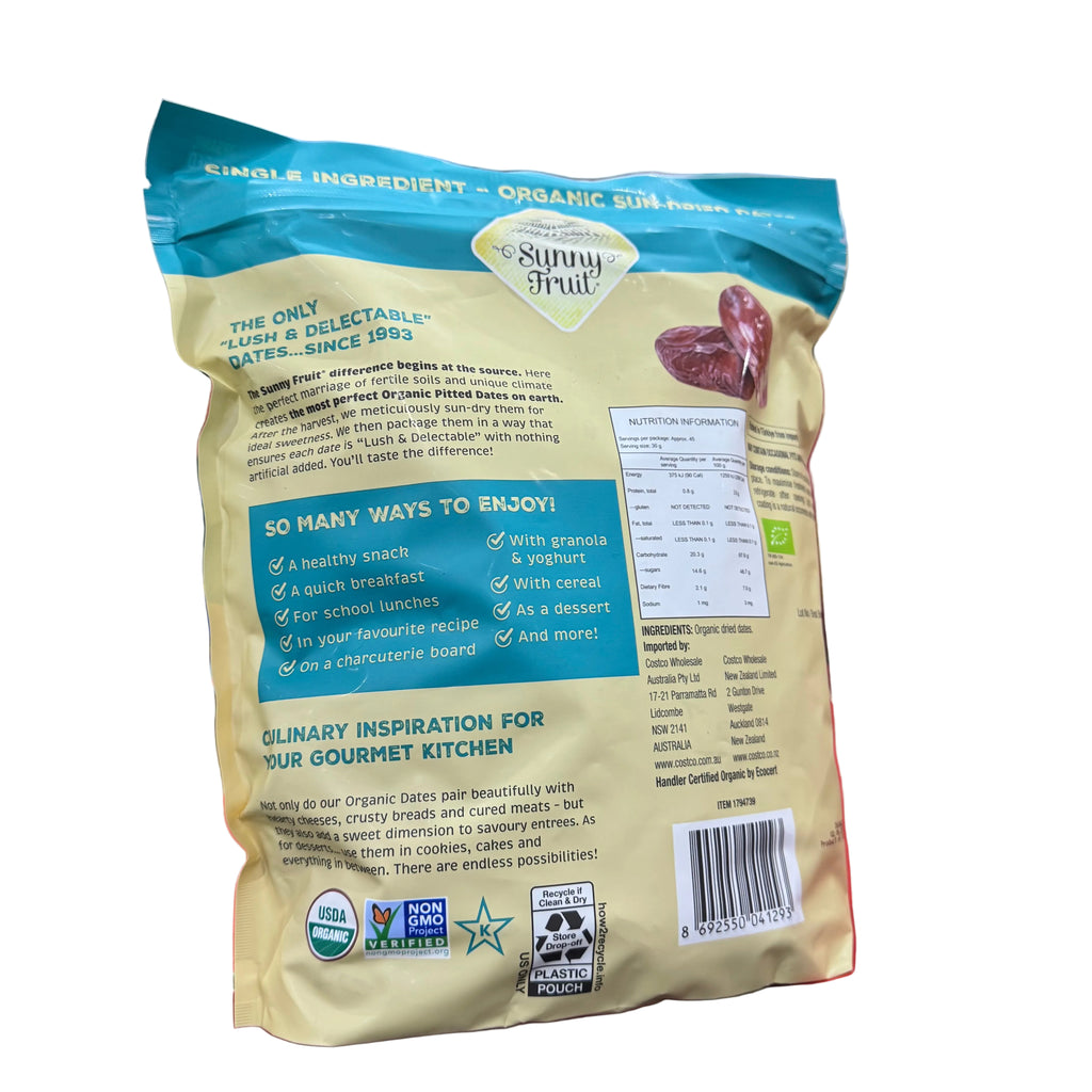 Sunny Fruit Organic Sun-Dried Pitted Deglet Nour Dates 1.36kg