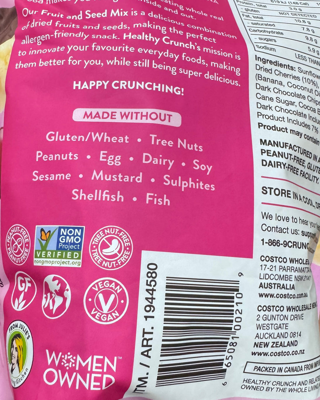 Healthy Crunch Fruit & Seed Mix - Chocolate Cherry Banana 737g