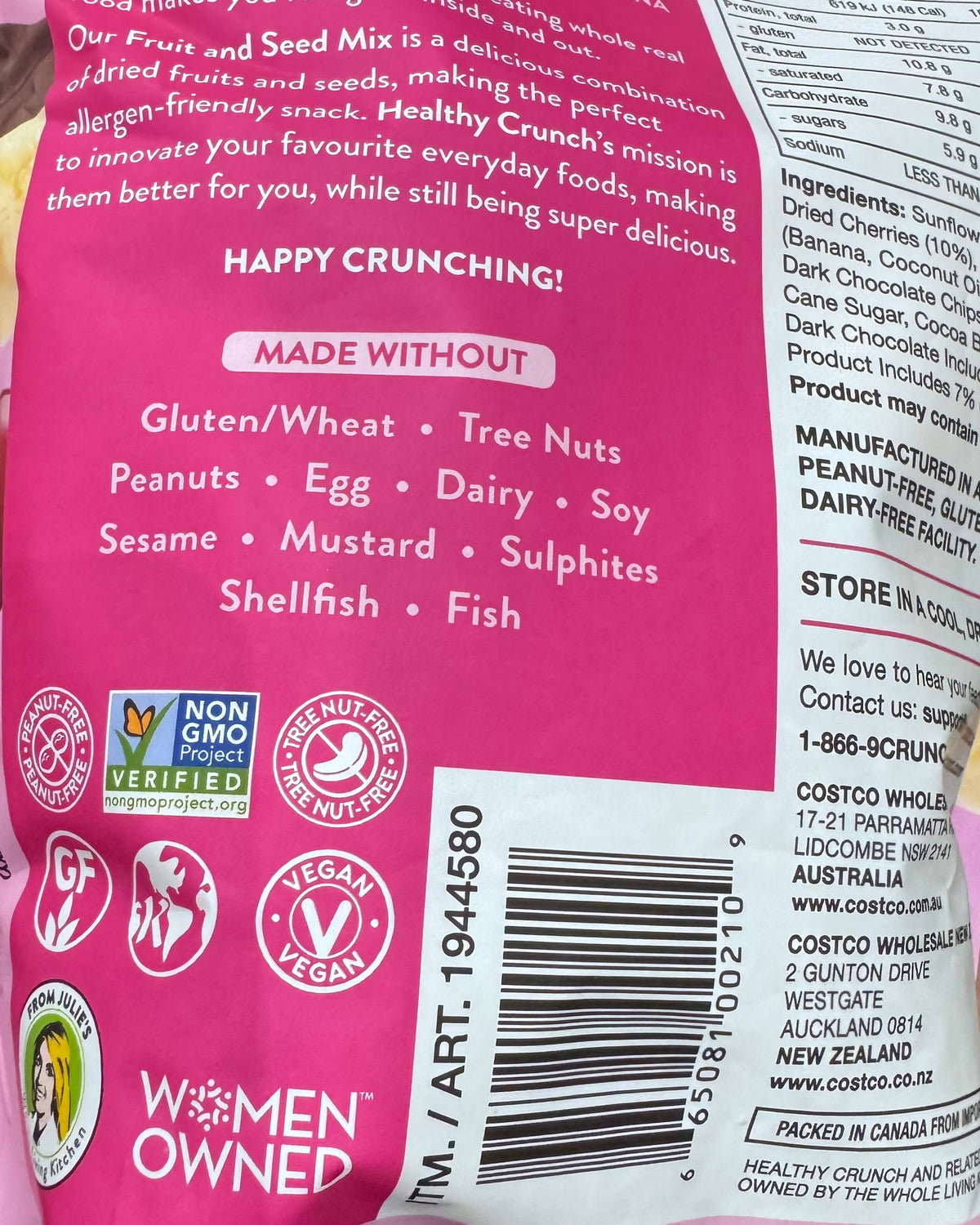 Healthy Crunch Fruit & Seed Mix - Chocolate Cherry Banana 737g