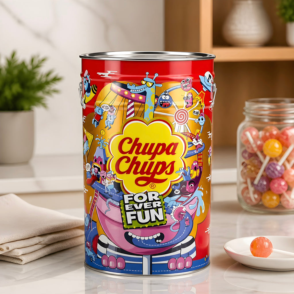 CHUPA CHUPS - 1000 X Lollipops Mega Tin Assorted Candy Sweets Lollies 1000 x 12g