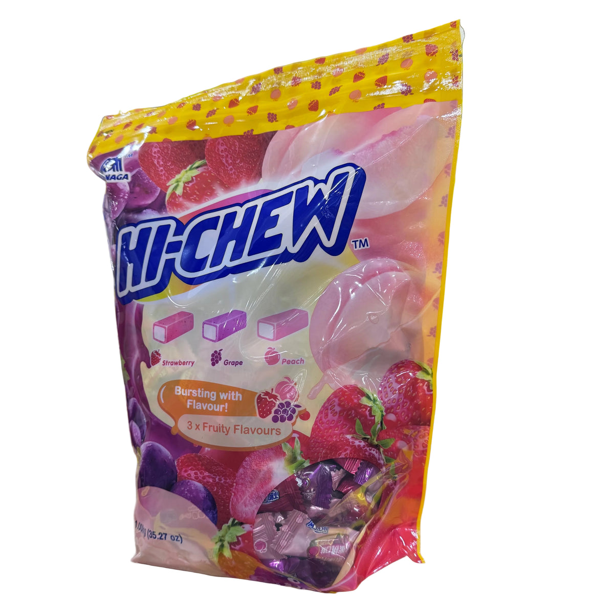 Hi-Chew Fruit Chews Party Bag 1kg (Strawberry, Grape, Peach)
