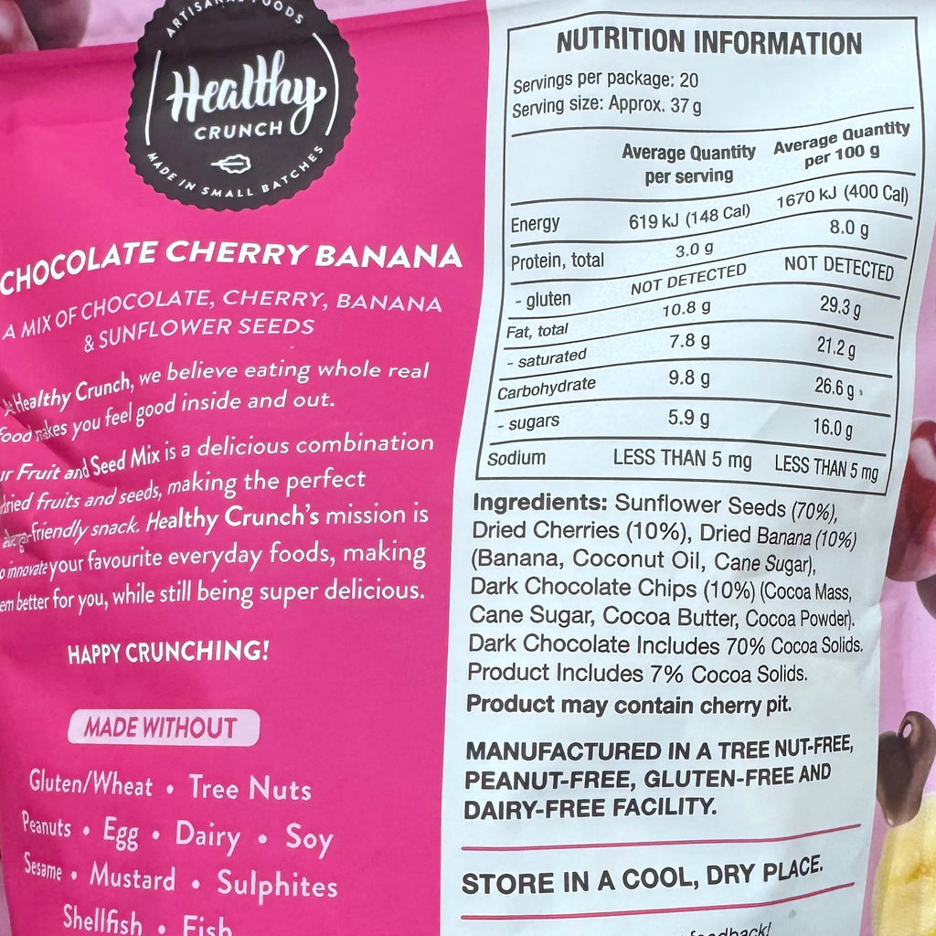 Healthy Crunch Fruit & Seed Mix - Chocolate Cherry Banana 737g