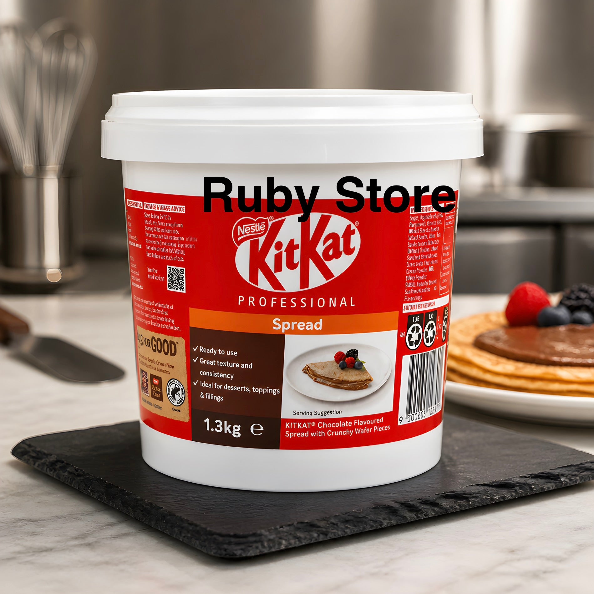 KitKat Professional Spread 1.3kg Chocolate Flavoured Spread Crunchy Wafer Pieces