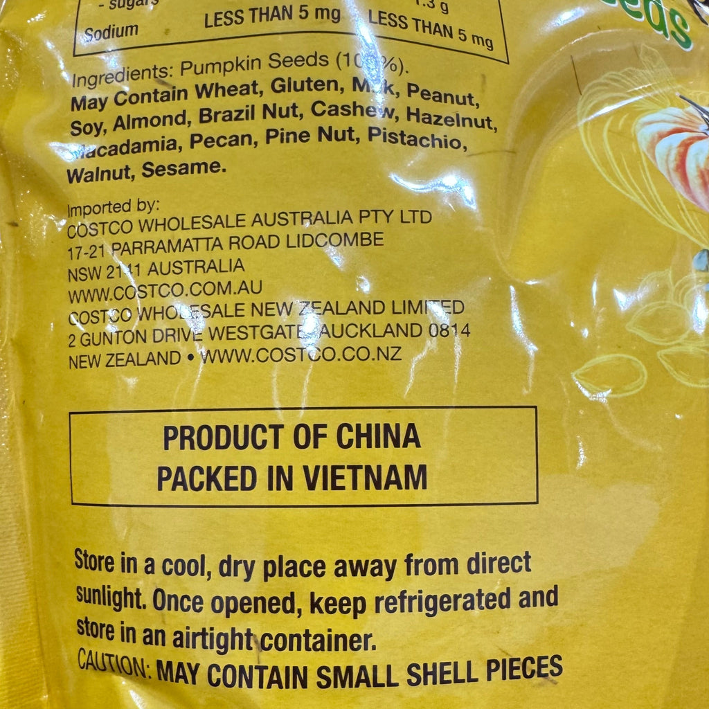 Roasted Unsalted Pumpkin Seeds 1kg – Healthy Snack Bag