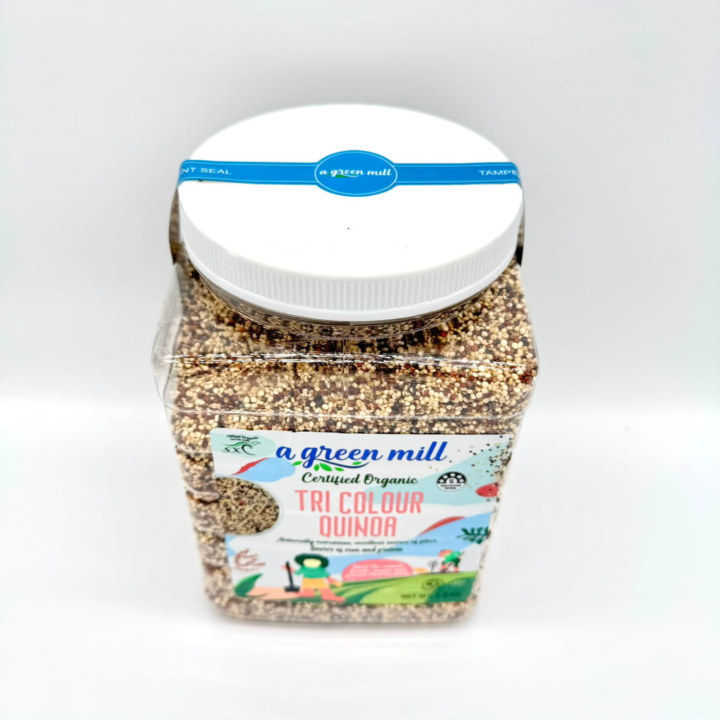 A GREEN MILL Certified Organic Tri Colour Quinoa 1.8Kg, 100% All Natural