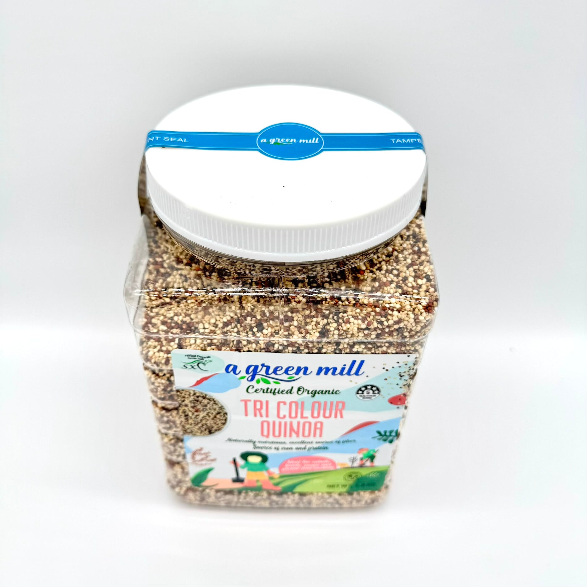 A GREEN MILL Certified Organic Tri Colour Quinoa 1.8Kg, 100% All Natural