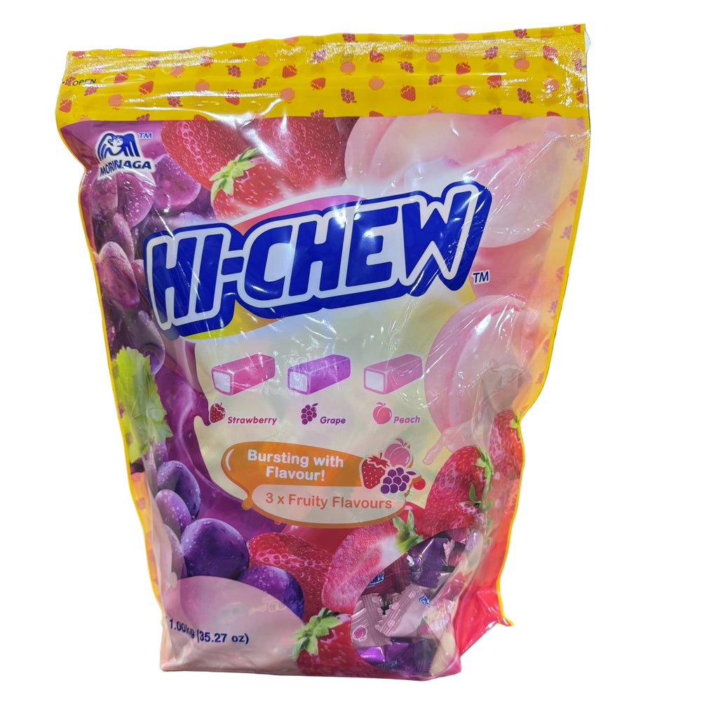 Hi-Chew Fruit Chews Party Bag 1kg (Strawberry, Grape, Peach)