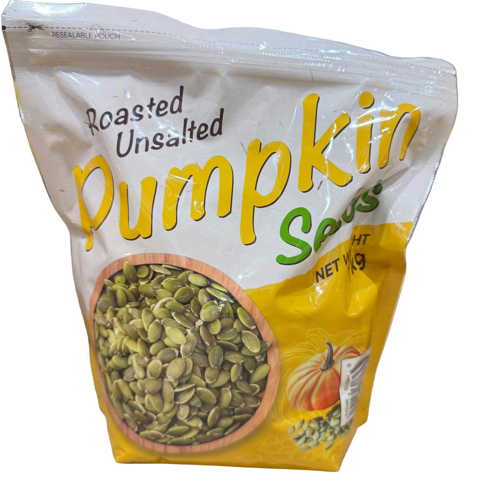 Roasted Unsalted Pumpkin Seeds 1kg – Healthy Snack Bag