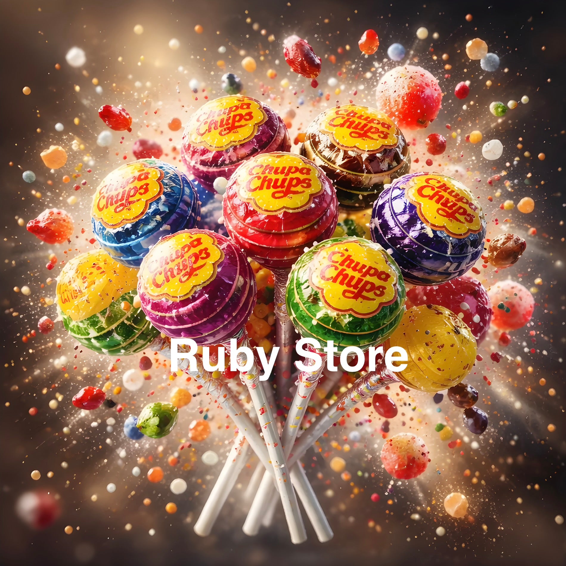 CHUPA CHUPS - 1000 X Lollipops Mega Tin Assorted Candy Sweets Lollies 1000 x 12g