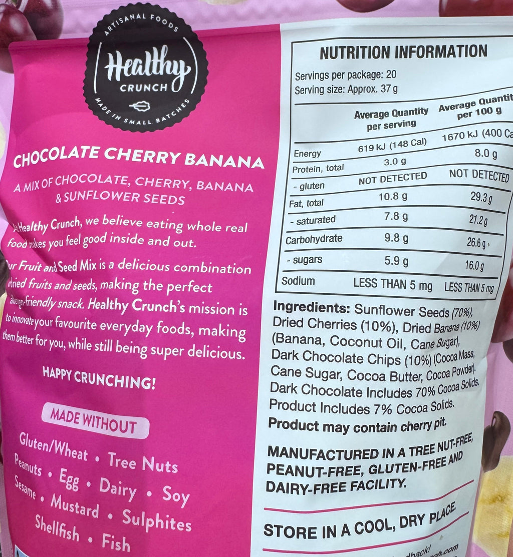 Healthy Crunch Fruit & Seed Mix - Chocolate Cherry Banana 737g