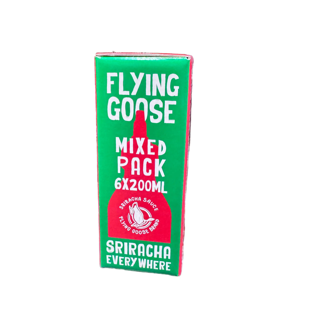 Flying Goose Sriracha Mixed Pack 6 x 200ml - Thai Hot Sauce Variety Set