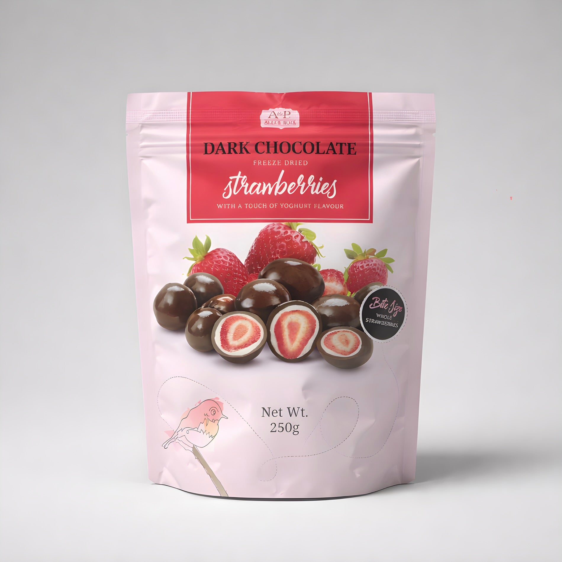 A & R Dark Chocolate Strawberries 250g, Friendly Packaging Crafted
